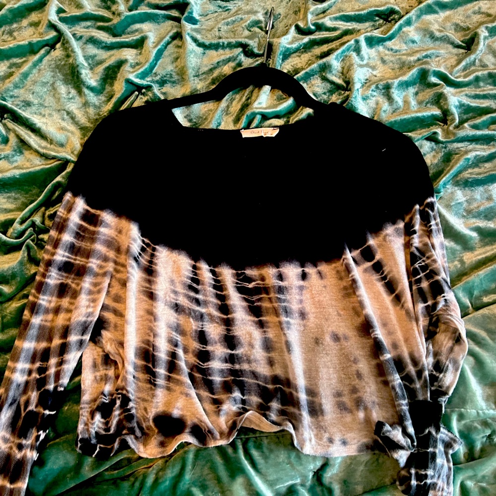 Black Bead Open Back Top